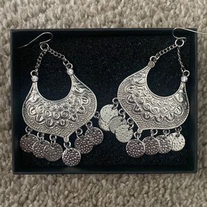 Dangly silver earrings